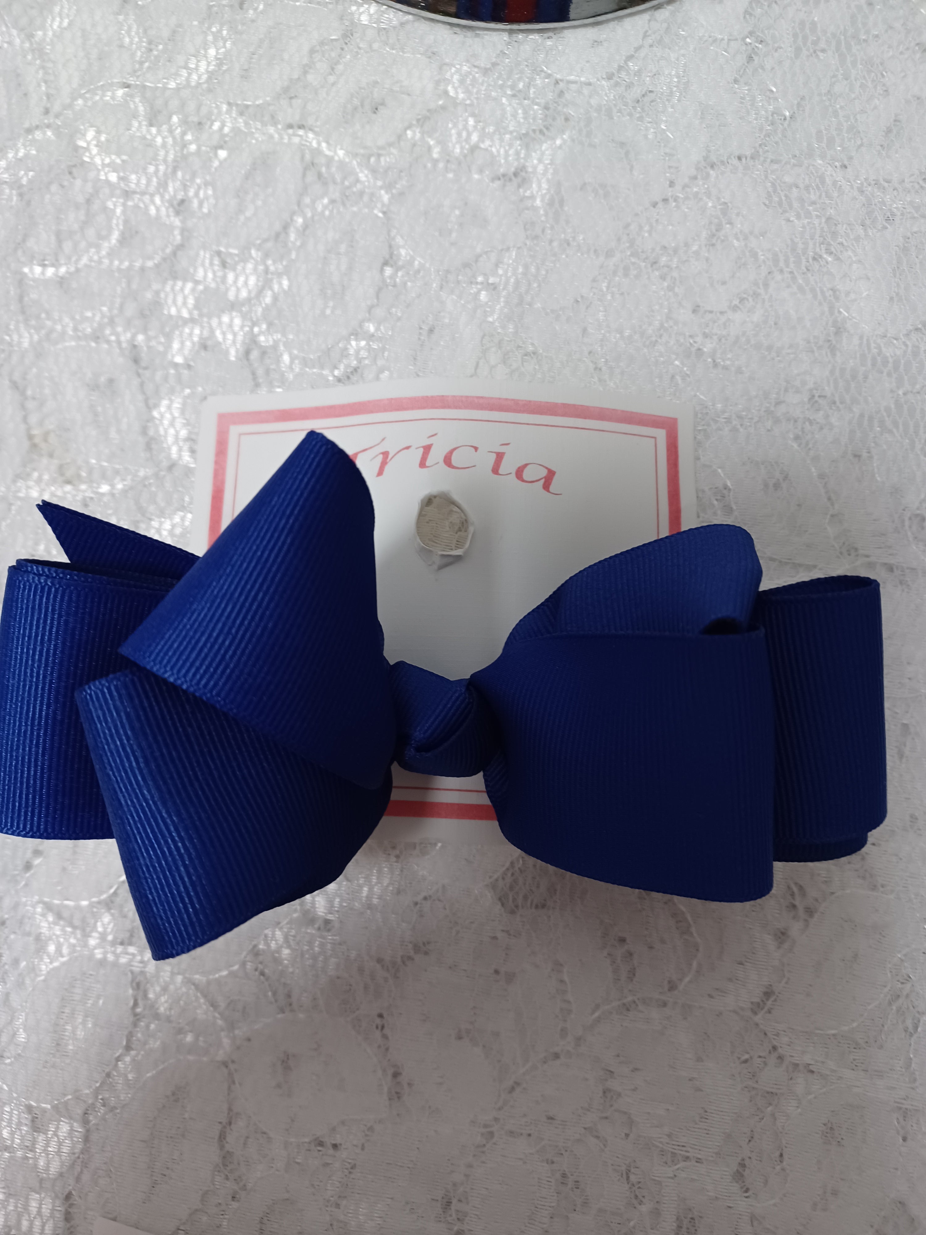 Royal Blue Barrette Hair Bow